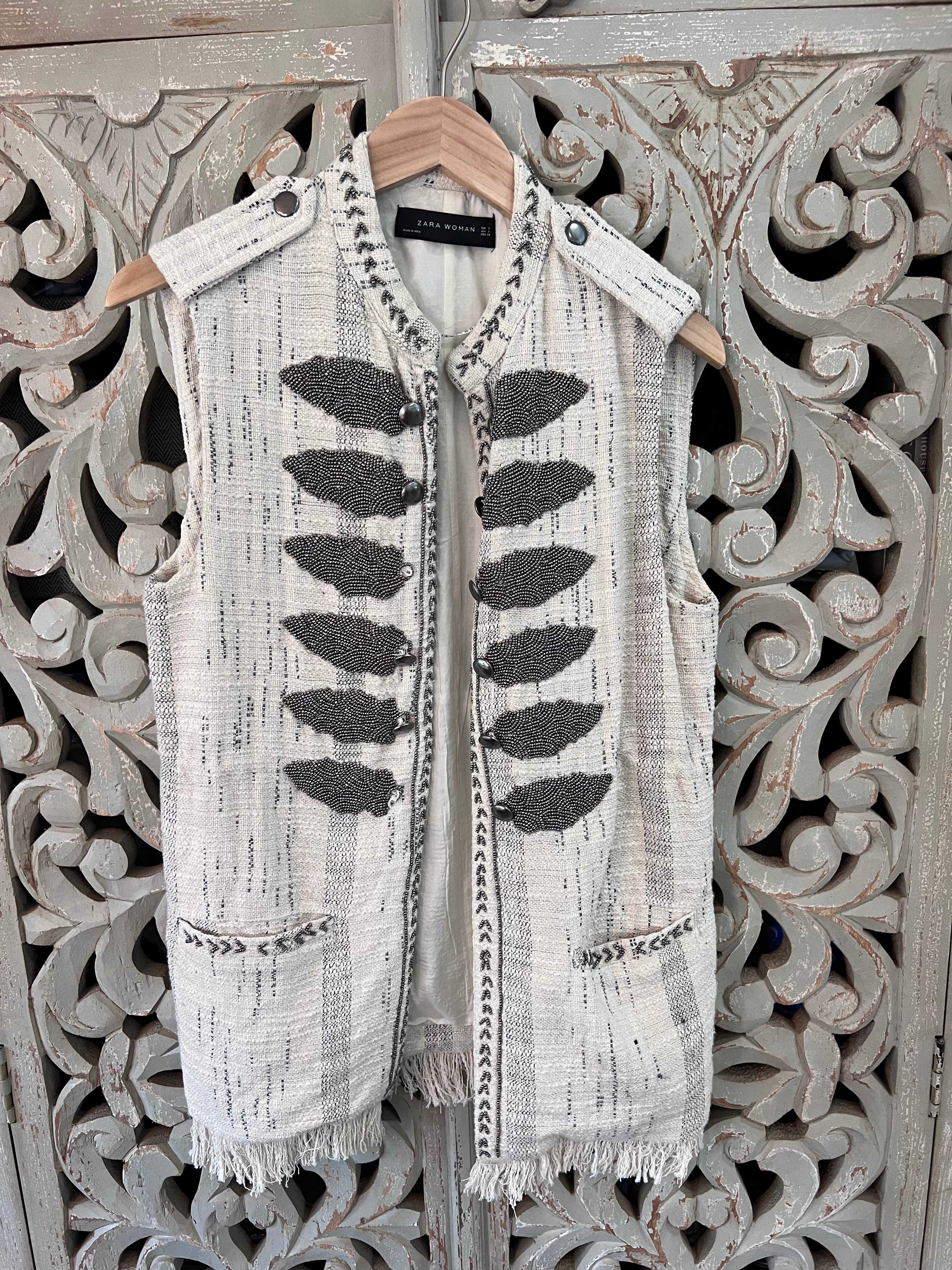 ZARA Embellished Vest S (RESTYLE)