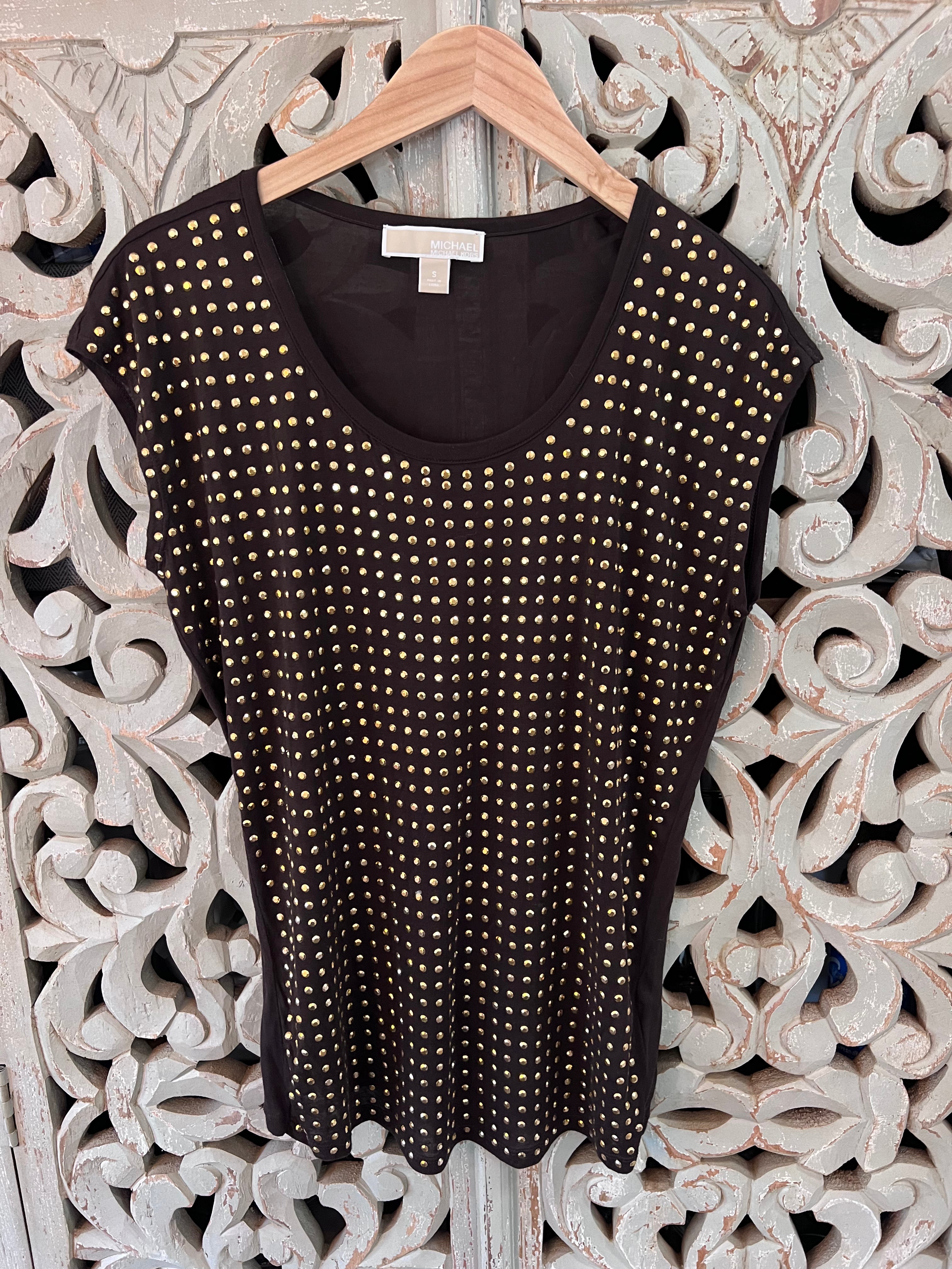 MK Brown Studded Top S (RESTYLE)