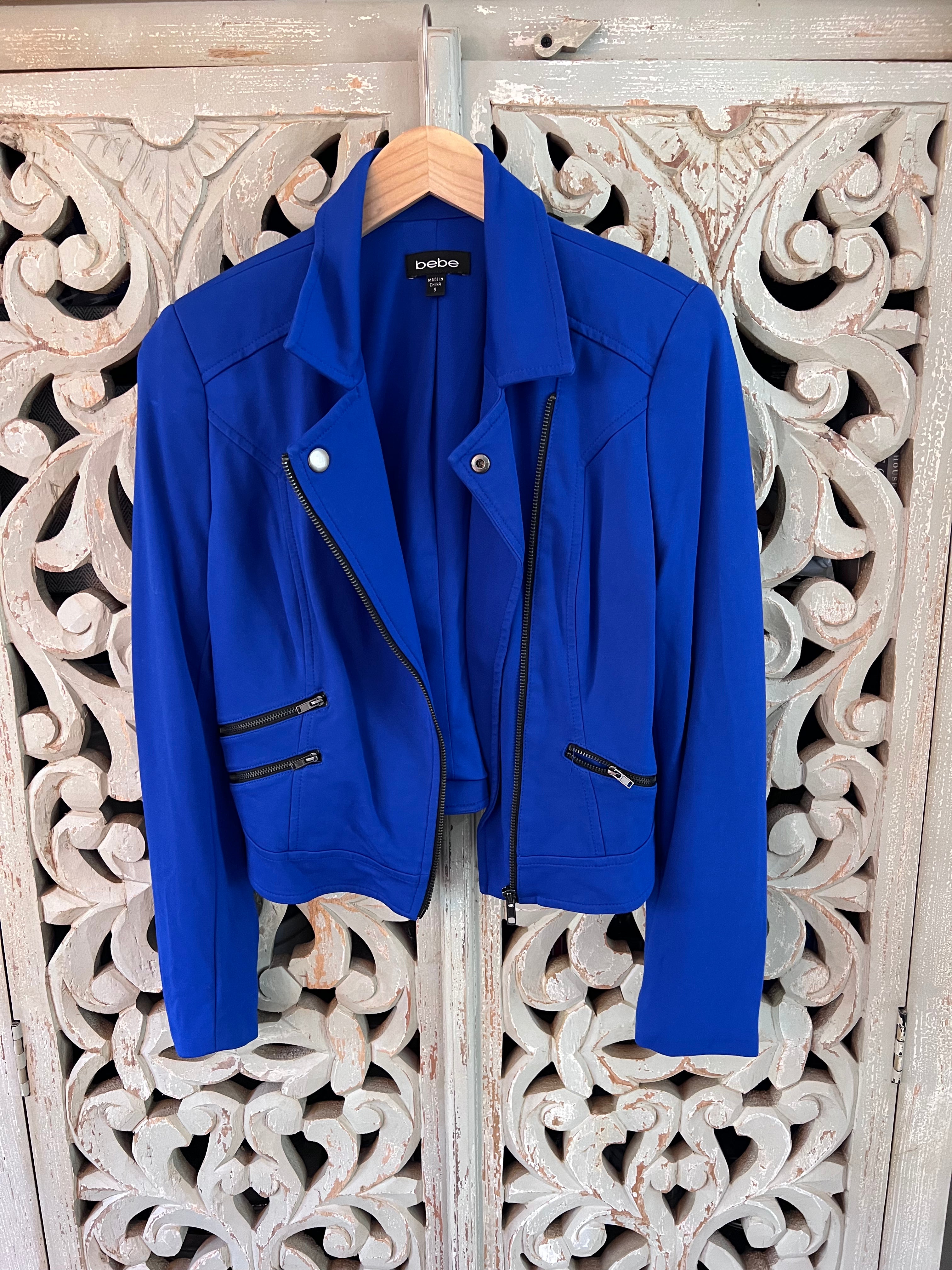 Cobalt Blue Moto Jacket S (RESTYLE)