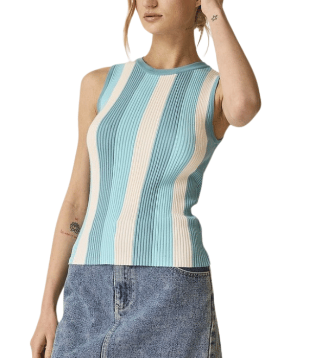 Isabella Striped Ribbed Top