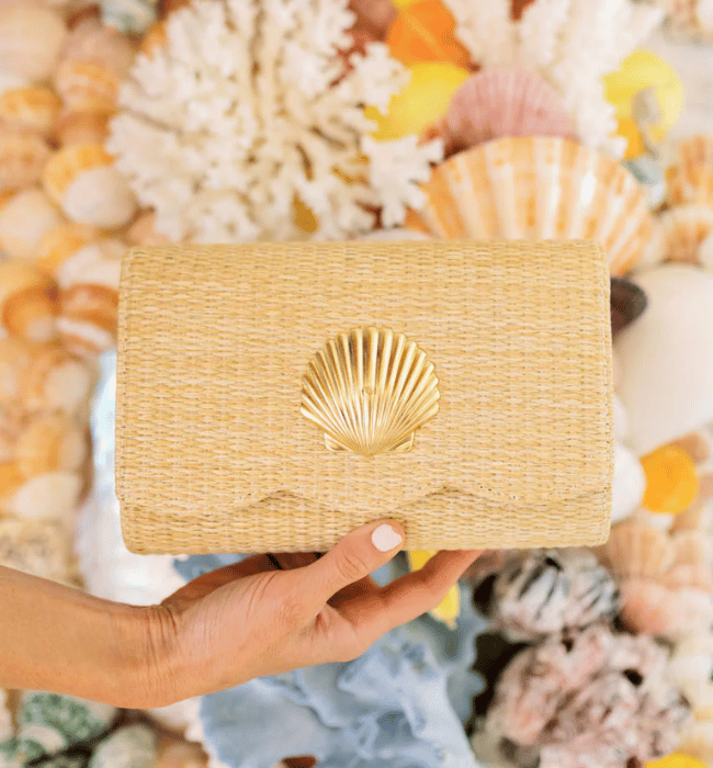 Ruby Scallop Clutch