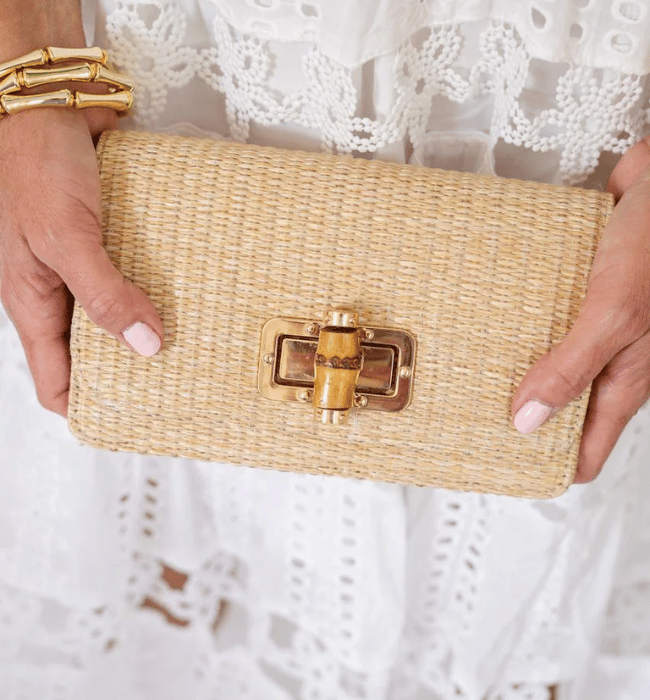 Lilly Straw Clutch