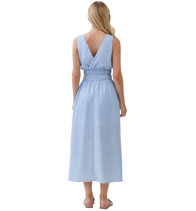 Ayla Surplice Midi Dress