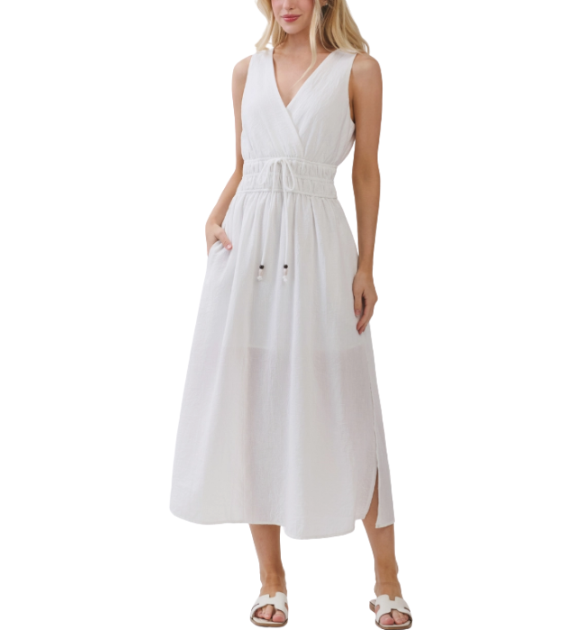 Ayla Surplice Midi Dress