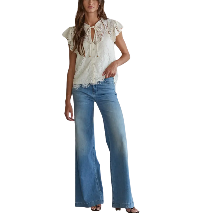 Jaylie Floral Lace Top