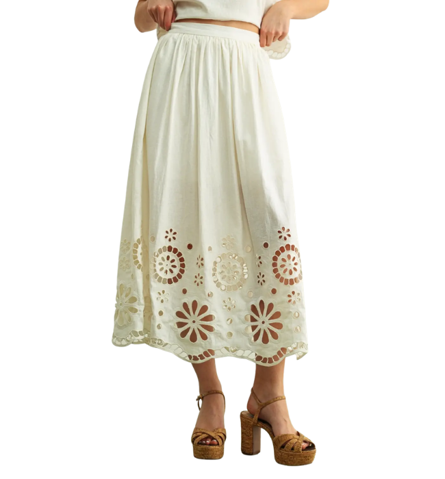Evangaline Embroidered Skirt