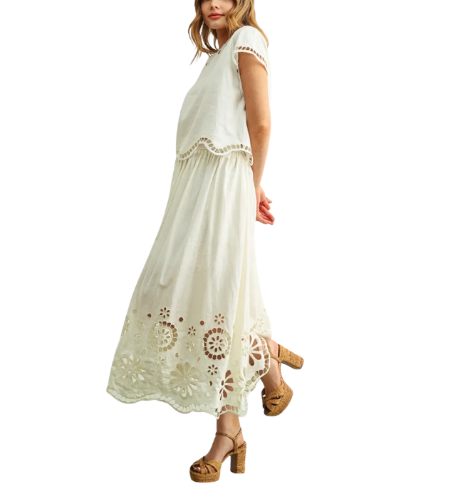 Evangaline Embroidered Skirt