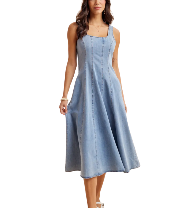Dakota Denim Maxi Dress