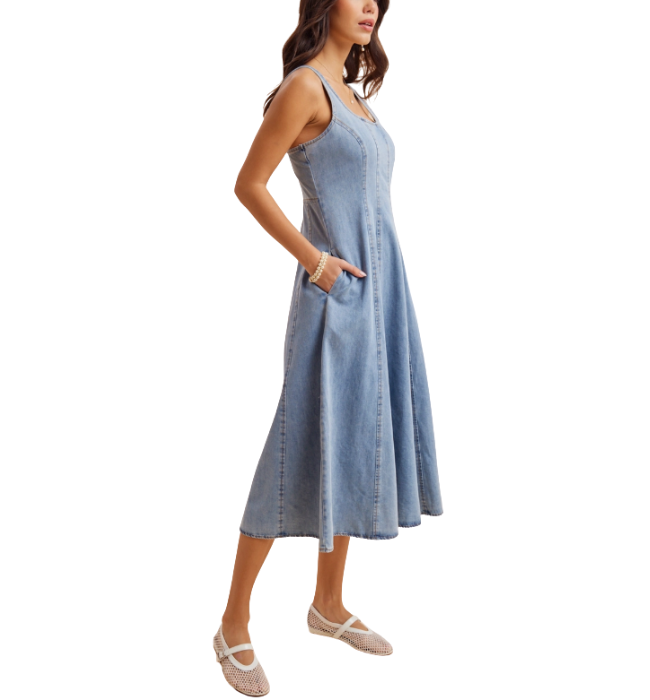 Dakota Denim Maxi Dress L