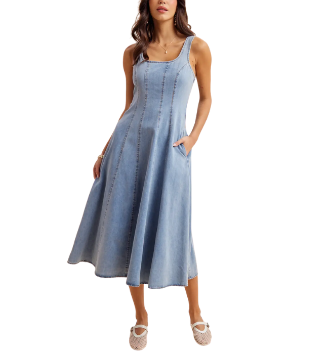 Dakota Denim Maxi Dress