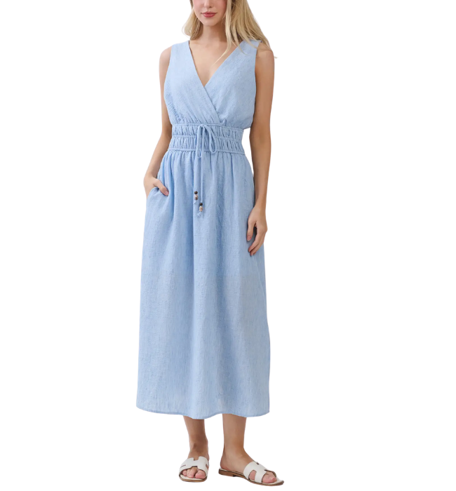 Ayla Surplice Midi Dress