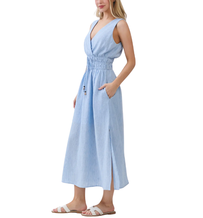 Ayla Surplice Midi Dress