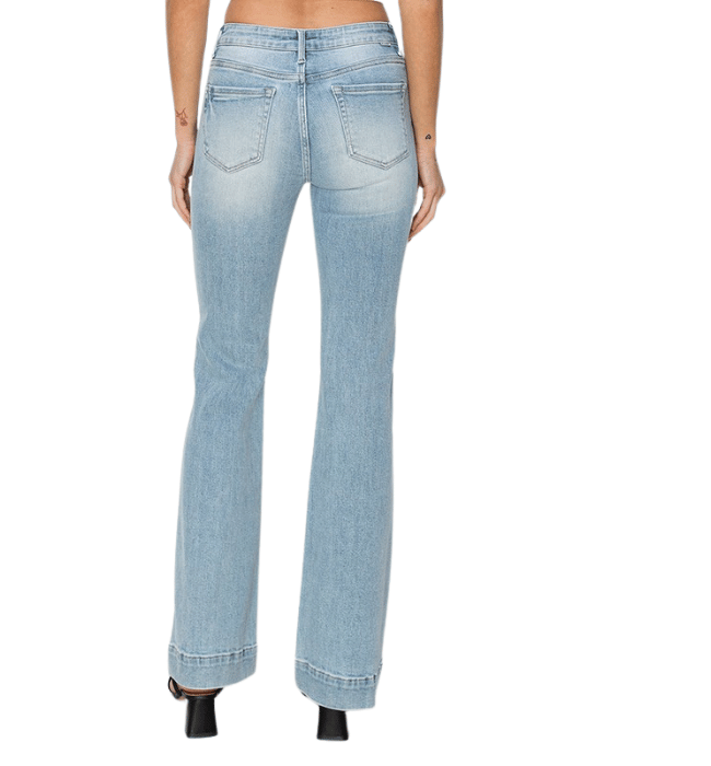 Morgan Mid Rise Boot Cut Jeans