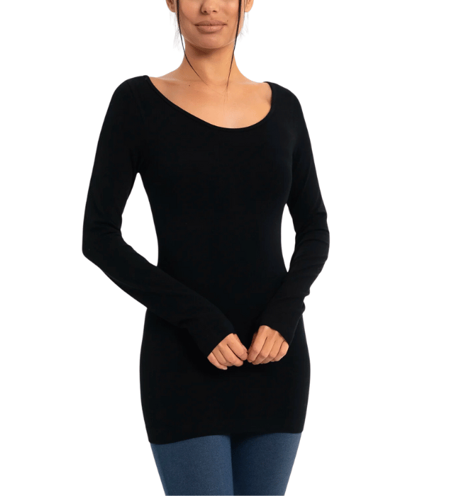 Premium Solid Long-Sleeve Top