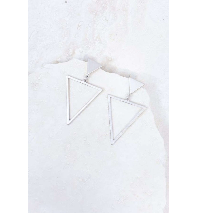 Matte Triangle Drop Earrings