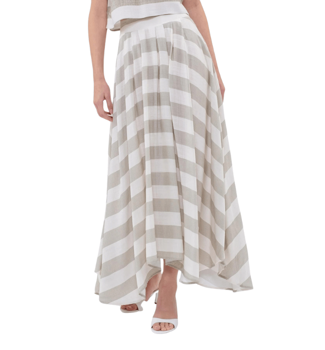 Khloe Striped Midi Skirt
