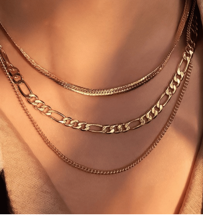 18K Gold  Layered Necklace