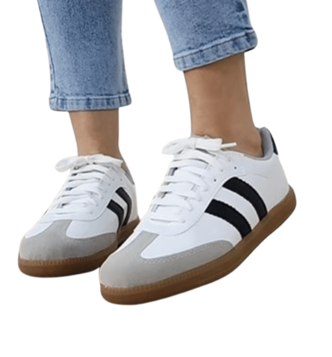 Striped Lace Up Sneakers