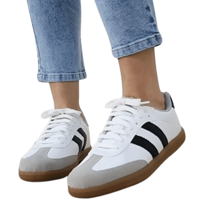 Striped Lace Up Sneakers