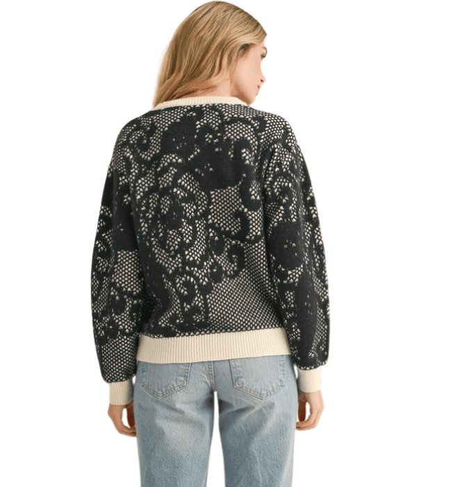 Hilcrest Lace Overlay Sweater