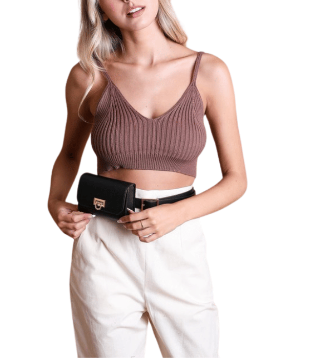 Mini Faux Leather Belt Bag + Purse