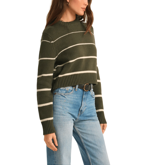 MILAN STRIPE CROPPED SWEATER