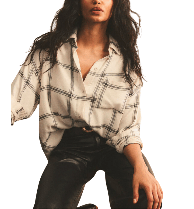 RIVER PLAID BUTTON UP