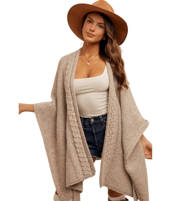 Carine Premium Sweater Poncho