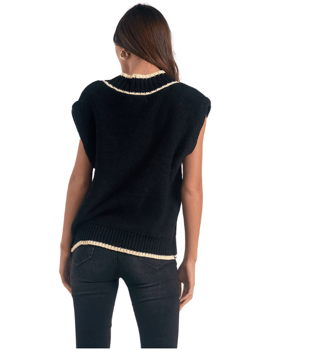 ELAN Black Sweater Vest