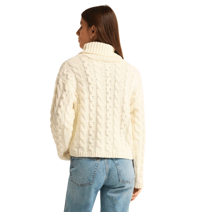 TIED TO YOU CABLE KNIT TURTLENECK SWEATER