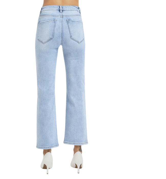 Jocelyn High Rise Crop Straight Jean