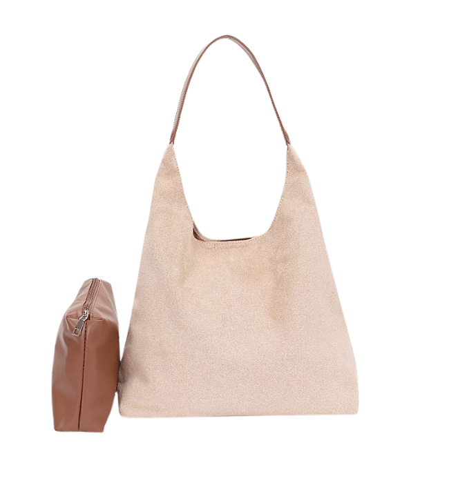 Faux Suede Shoulder Bag