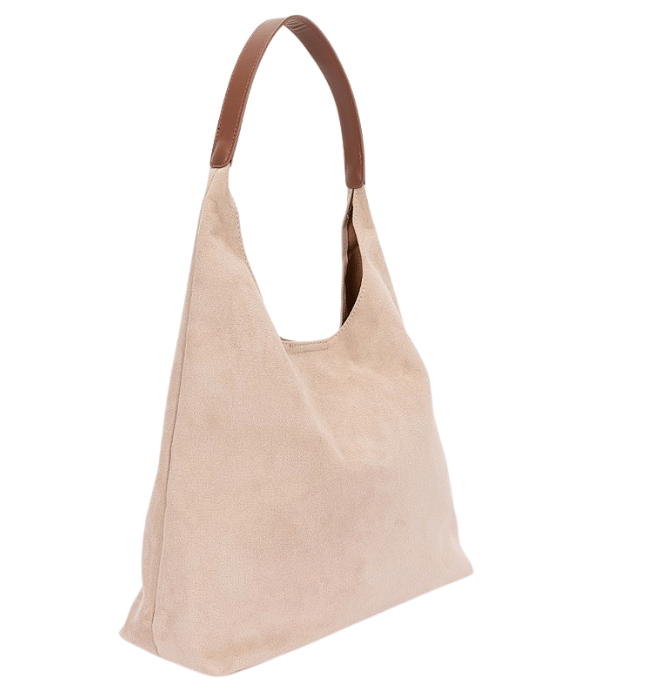 Faux Suede Shoulder Bag