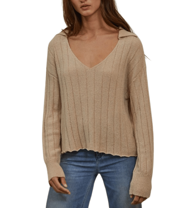 Kasey V-Neck Collar Sweater