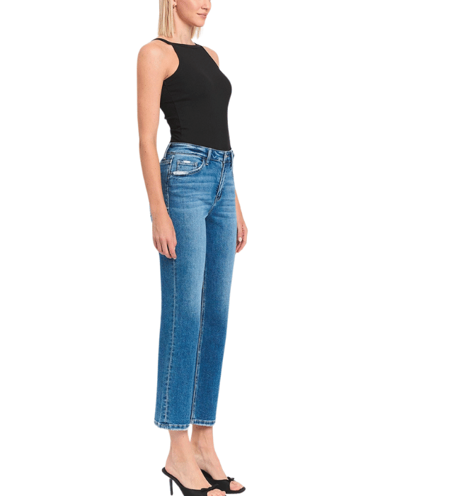 Victoria High Rise Straight Jeans