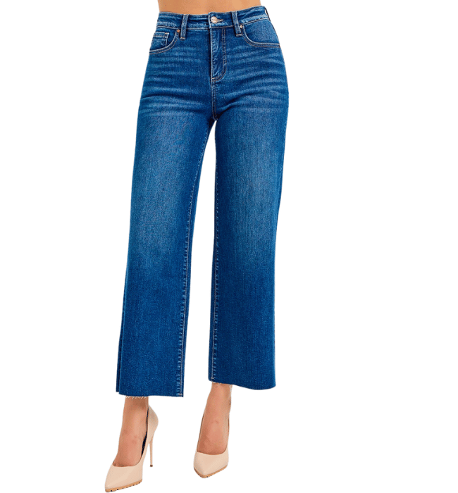 Ava Tummy Control Crop Wide Leg Jean