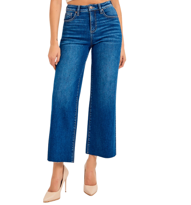 Ava Tummy Control Crop Wide Leg Jean