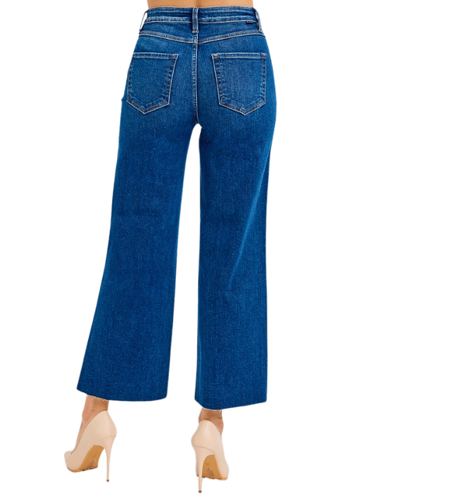 Ava Tummy Control Crop Wide Leg Jean