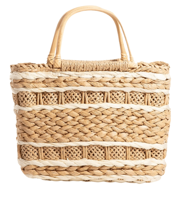 Basket Weave Square Handbag