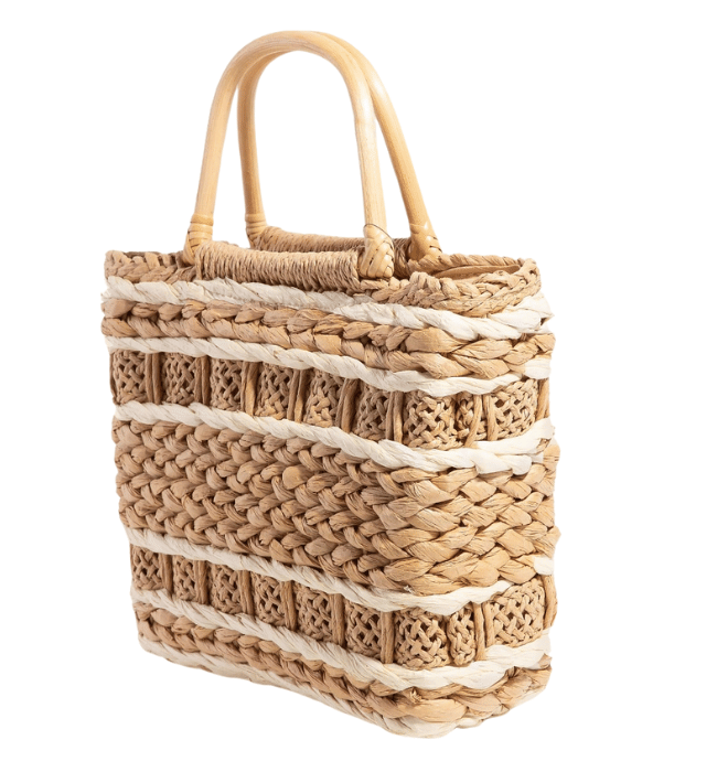 Basket Weave Square Handbag