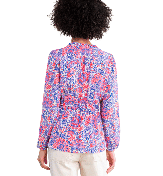 Francis Floral Tie Front Top