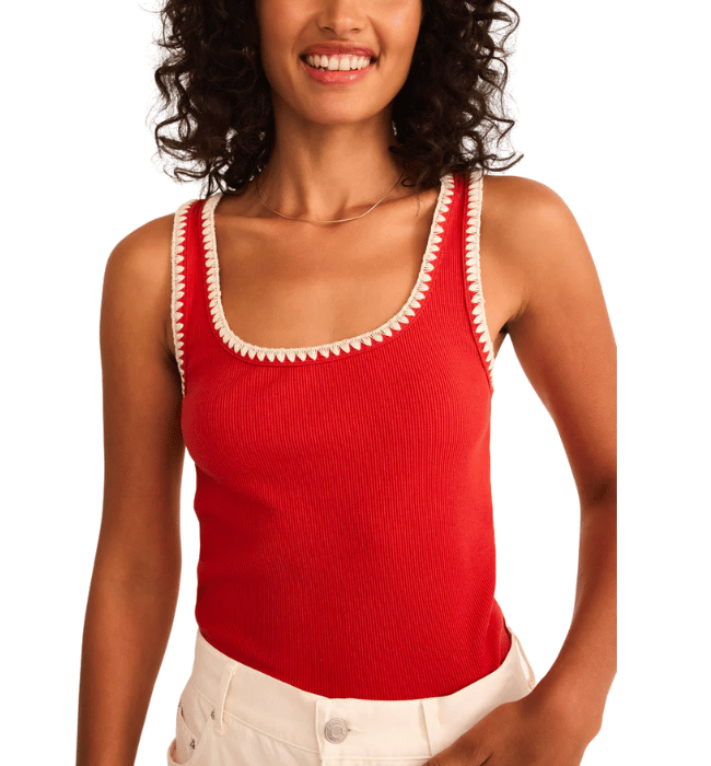 JAIDYNN WHIPSTITCH RIB TANK