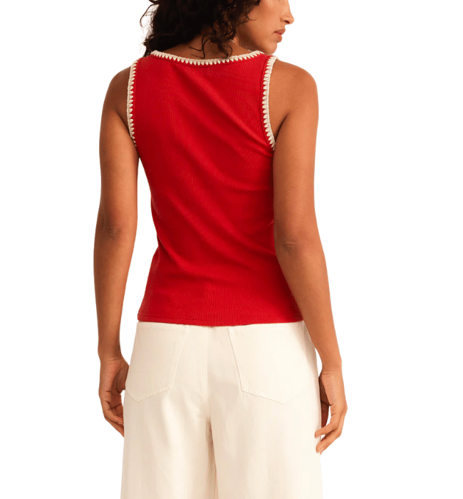 JAIDYNN WHIPSTITCH RIB TANK