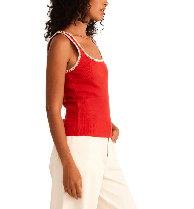 JAIDYNN WHIPSTITCH RIB TANK