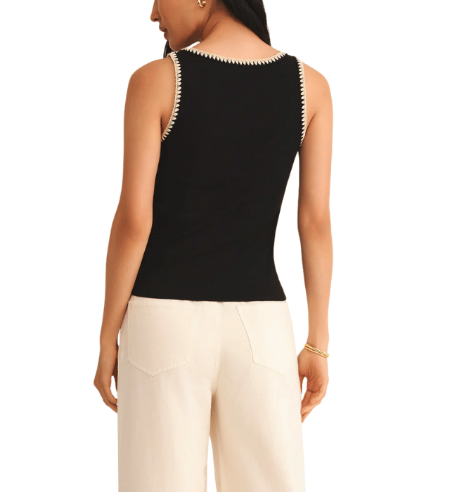 JAIDYNN WHIPSTITCH RIB TANK
