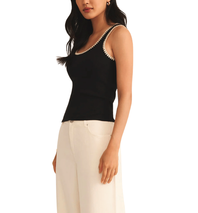JAIDYNN WHIPSTITCH RIB TANK