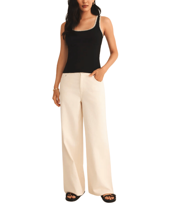 JAIDYNN WHIPSTITCH RIB TANK