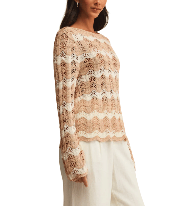 AZURA STRIPE CROCHET TOP