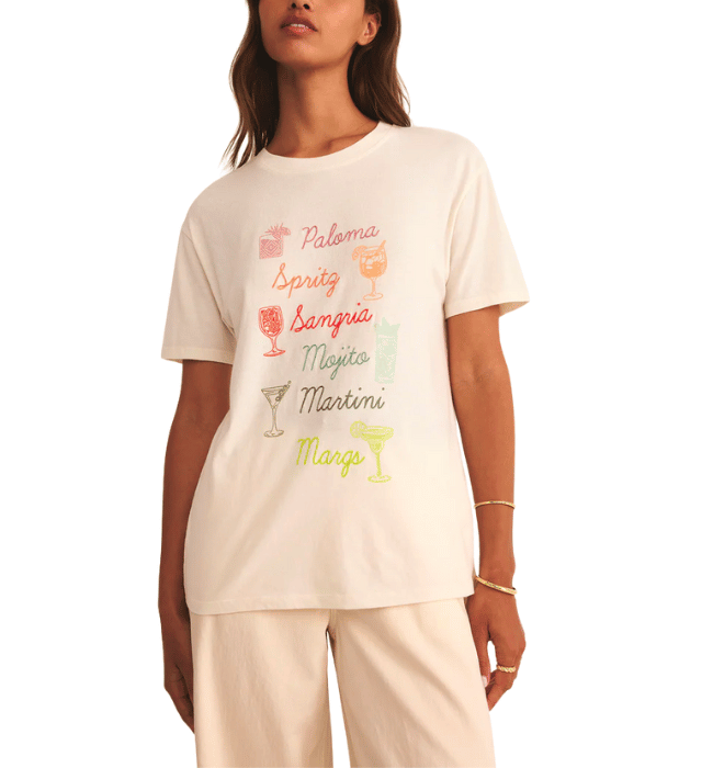 COCKTAILS BOYFRIEND TEE