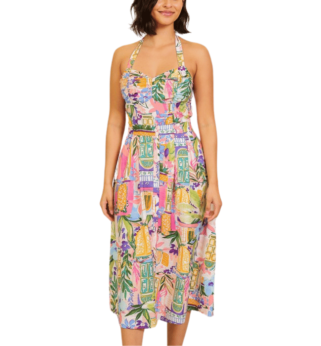 Tropical Halter Dress